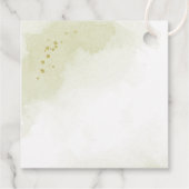 Étiquettes Cadeau Boho fleurs blanches vert feuille botanique (Dos)