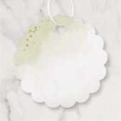 Étiquettes Cadeau Boho fleurs blanches vert feuille botanique (Dos)