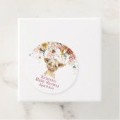 Étiquettes Cadeau Boho Floral Highland Vache Cadeau (En situation)