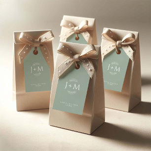 Étiquettes-cadeau Boho Floral Sage Green Mariage