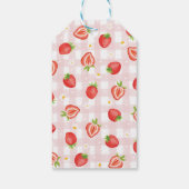 Étiquettes-cadeau Boho fraise Berry Premier anniversaire Merci (Dos)