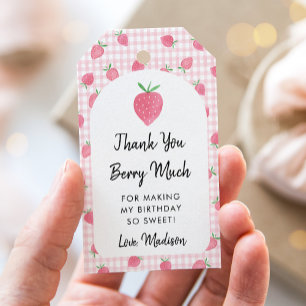 Étiquettes-cadeau Boho fraise Berry Sweet Anniversaire