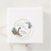 Étiquettes Cadeau Boho Giraffe Baby shower d'aquarelle Merci (En situation)