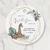 Étiquettes Cadeau Boho Giraffe Baby shower d'aquarelle Merci (Devant)