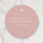 Étiquettes Cadeau Boho Girls Pampas Grass Citrouille Custom Circle (Dos)