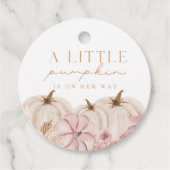Étiquettes Cadeau Boho Girls Pampas Grass Citrouille Custom Circle (Devant)