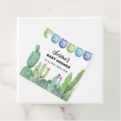Étiquettes Cadeau Boho Green Taco Fiesta Cactus Baby shower (En situation)