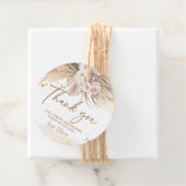 Étiquettes Cadeau Boho Herbe de la Pampa Merci (En situation)