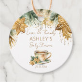 Étiquettes Cadeau Boho hiver baby shower thé fête merci (Devant)