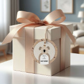 Étiquettes Cadeau Boho Koala Moon Star Neutral Baby Shower