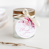 Étiquettes Cadeau Boho Magenta Hot rose Mariage Merci