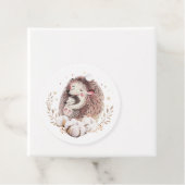 Étiquettes Cadeau Boho maman et bébé Baby shower de hérisson Merci (En situation)