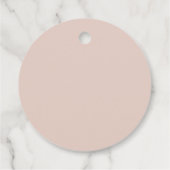 Étiquettes Cadeau Boho Mauve Peach Flowers Baby shower Merci (Dos)