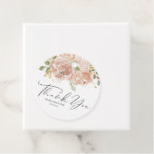 Étiquettes Cadeau Boho Mauve Peach Flowers Merci (En situation)