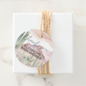 Étiquettes Cadeau Boho Modern Desert Nature Baby shower de Cactus (En situation)