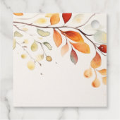 Étiquettes Cadeau Boho moderne aquarelle automne Feuilles Mariage (Dos)
