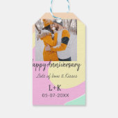 Étiquettes-cadeau Boho moderne heureux anniversaire ajouter nom date (Dos)