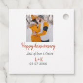 Étiquettes Cadeau Boho moderne heureux anniversaire ajouter nom date (Dos)