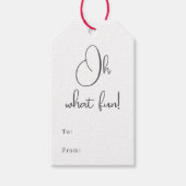 Étiquettes-cadeau Boho moderne Oh What Fun To and From (Devant)