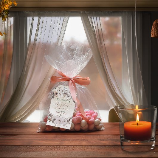 Étiquettes-cadeau Boho Muted Fall Fête des mariées florale