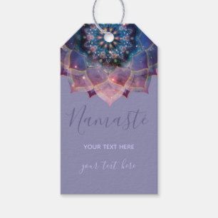 Étiquettes-cadeau Boho Nebula Bloom   Conception de Mandala