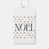 Étiquettes-cadeau Boho Noel Dots hiver Noël (Devant)