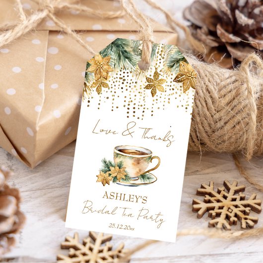 Étiquettes-cadeau Boho Noël nuptiale douche d'hiver fête de thé favo
