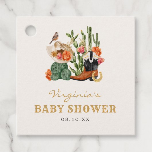 Étiquettes Cadeau Boho Occidental (Devant)