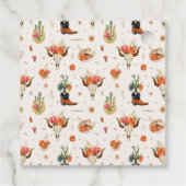 Étiquettes Cadeau Boho occidental (Dos)