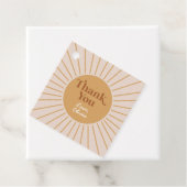 Étiquettes Cadeau Boho Our Little Sunshine Merci (En situation)