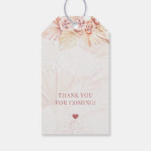 Étiquettes-cadeau Boho Pampas Grass Bohême Blush Anniversaire (Dos)