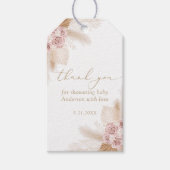 Étiquettes-cadeau Boho Pampas Grass Girl Baby shower (Devant)