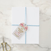 Étiquettes-cadeau Boho Pink Gold Flowers Quinceanera Faveurs (Avec de laficelle)