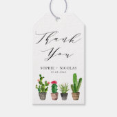 Étiquettes-cadeau Boho Pot Cactus Mariage d'été Merci de (Devant)