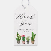 Étiquettes-cadeau Boho Pot Cactus Mariage d'été Merci de  (Dos)