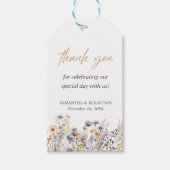 Étiquettes-cadeau BOHO PRINTEMPS ÉTÉ FLEUR SAUVAGE Merci (Devant)