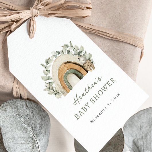 Étiquettes-cadeau Boho Rainbow Baby