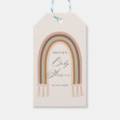 Étiquettes-cadeau Boho Rainbow Earth Tone Baby shower Favoriser (Devant)