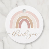 Étiquettes Cadeau Boho Rainbow fête d'anniversaire (Devant)
