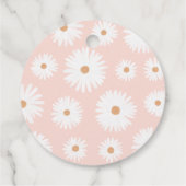 Étiquettes Cadeau Boho Retro Rainbow Daisy fête d'anniversaire (Dos)