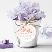Étiquettes Cadeau Boho rose Teddy ours fille Merci Baby shower