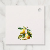 Étiquettes Cadeau Boho Rustique Aquarelle Jaune Citron Jaune Mariage (Dos)
