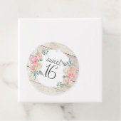 Étiquettes Cadeau Boho Rustique Floral Sweet 16 Anniversaire (En situation)
