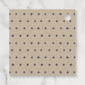 Étiquettes Cadeau Boho rustique Mariage botanique en fleurs orange (Dos)