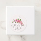 Étiquettes Cadeau Boho Rustique rose Floral Premier Merci Communion (En situation)