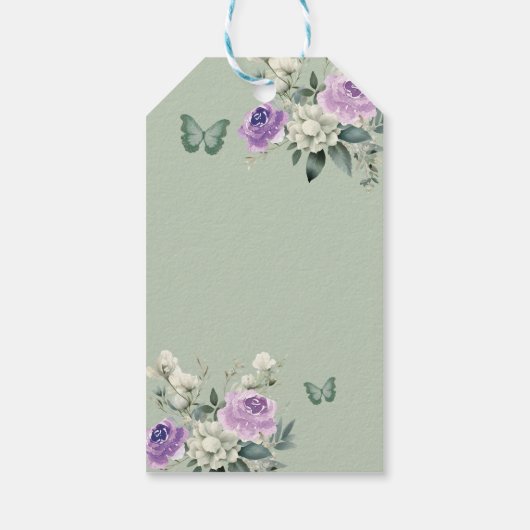 Étiquettes-cadeau Boho Sage Lilac Rose fille 15 Años Merci (Dos)