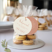 Étiquettes Cadeau Boho Script Terracotta Crème Mariage Merci