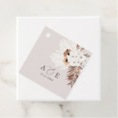Étiquettes Cadeau Boho séché Palm Feuille Mariage (En situation)