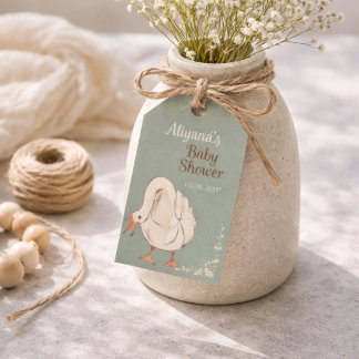 Étiquettes-cadeau Boho Silly Goose Personalized Baby Shower 