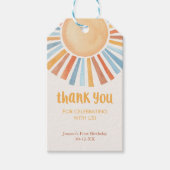 Étiquettes-cadeau Boho soleil soleil fête d'anniversaire en faveur t (Devant)